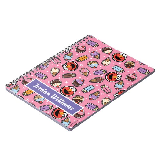 Elmo Sweet Treat Sticker Pattern Notitieboek (Linkerzijde)