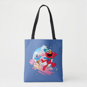 Elmo, Tango & Cookie Monster Beste kerstmis Draagtas