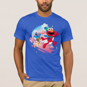 Elmo, Tango & Cookie Monster   Beste kerstmis T-shirt