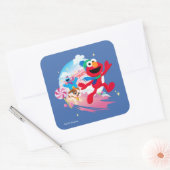 Elmo, Tango & Cookie Monster | Beste kerstmis Vierkante Sticker (Envelop)