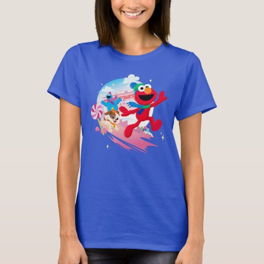 Elmo, Tango & Cookie Monster | Het beste kerstfees T-shirt (Voorkant)