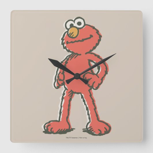Elmo  vierkante klok (Voorkant)