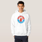 Elmo voor President Badge Hoodie (Voorkant volledig)
