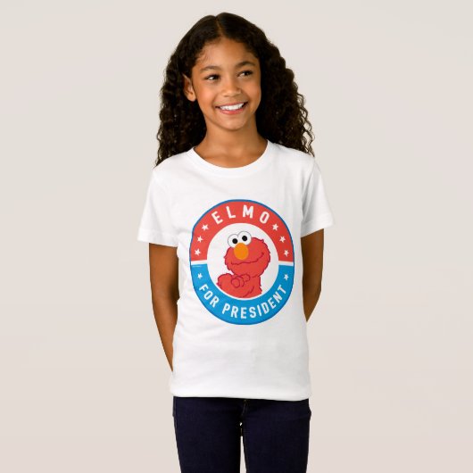 Elmo voor President Badge T-shirt (Voorkant volledig)