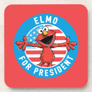 Elmo voor President - Vlag Bier Onderzetter
