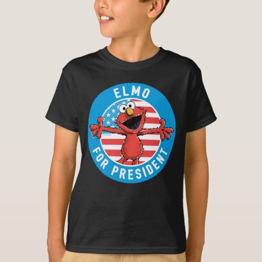 Elmo voor President - vlag T-shirt (Voorkant)