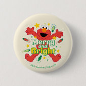 Elmo | Vrolijk en helder Ronde Button 5,7 Cm (Voorkant)
