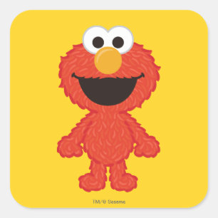 Elmo Wol Stijl Vierkante Sticker
