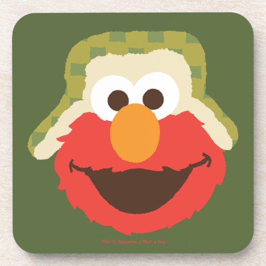 Elmo Woodland Face Bier Onderzetter (Voorkant)