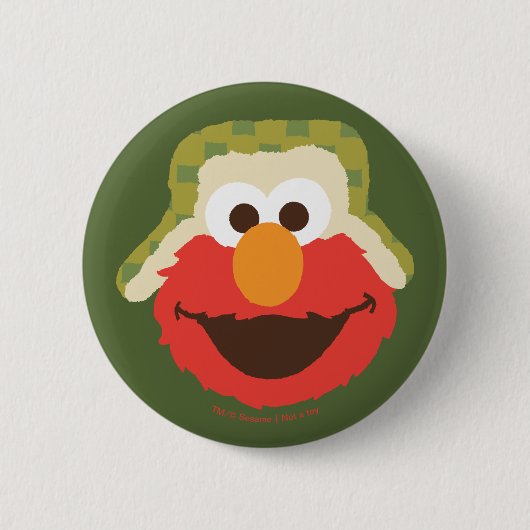 Elmo Woodland Face Ronde Button 5,7 Cm (Voorkant)