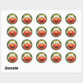 Elmo Woodland Face Ronde Sticker (Vel)
