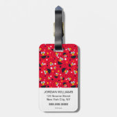 Elmo | Zo Gekke Star-patroon Bagagelabel (Achterkant verticaal)