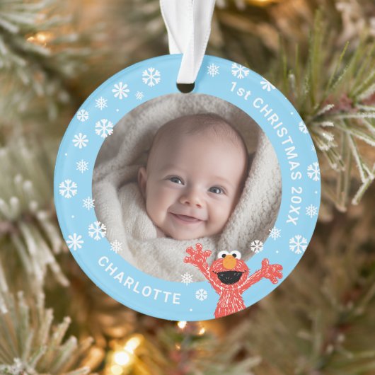 Elmo's Baby's 1st Christmas Photo Ornament (Arbre)