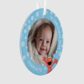 Elmo's Baby's 1st Christmas Photo Ornament (devant)