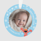 Elmo's Baby's 1st Christmas Photo Ornament (devant)