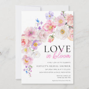 Eloise Pink Floral Love in Bloom Vrijgezellenfeest Kaart