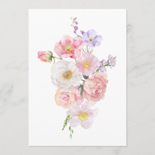 Eloise Pink Floral Menu (Dos)