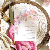 Eloise Pink Floral Menu