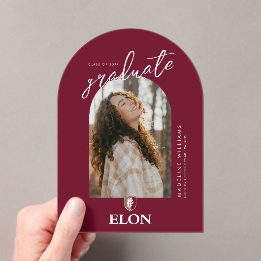 Elon | Afstuderen 20XX Acryl Uitnodigingen (Insitu (Draagbaar))