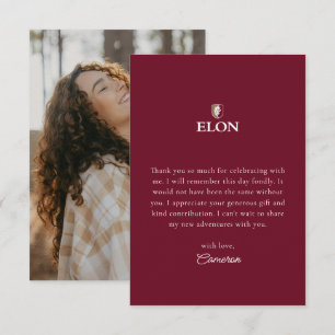 Elon Afstuderen 20XX Bedankkaart