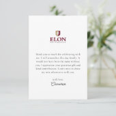Elon Afstuderen Bedankkaart (Staand voorkant)