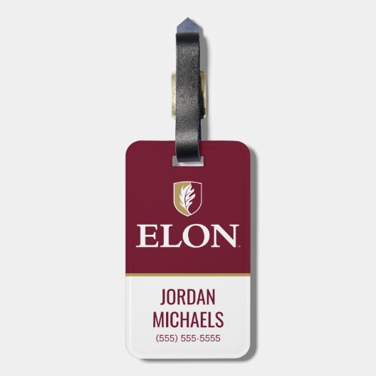 Elon Bagagelabel (Achterkant verticaal)