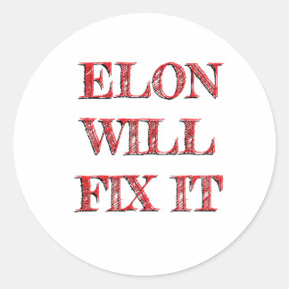 ELON DOGE RONDE STICKER