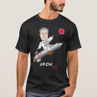 Elon Musks GROK AI schiet naar Mars T-shirt