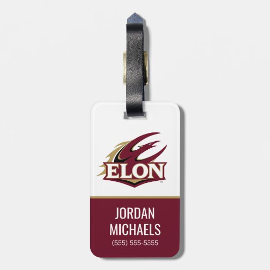 Elon Phoenix Logo Bagagelabel (Achterkant verticaal)