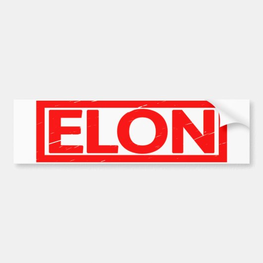 Elon Stamp Bumpersticker (Voorkant)