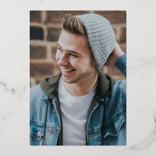 Elon University Afstuderen Folie Uitnodiging (Achterkant)