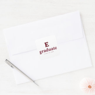 Elon University Afstuderen Vierkante Sticker