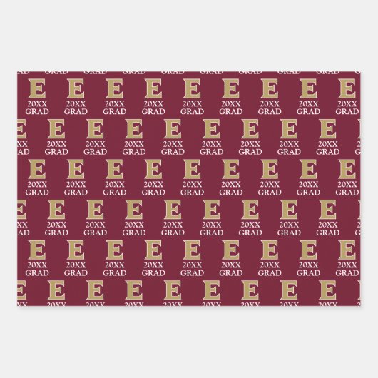 Elon University E | 20XX AFSTUDEERDER Inpakpapier Vel (Voorkant 2)