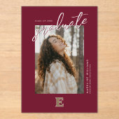 Elon University E | Klasse van 2OXX Acryl Uitnodigingen (Voorkant)