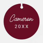 Elon University E Metalen Ornament (Achterkant)