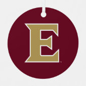 Elon University E Metalen Ornament (Voorkant)