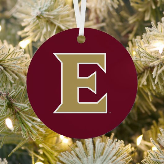 Elon University E Metalen Ornament (Insitu)
