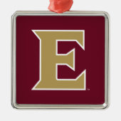 Elon University E Metalen Ornament (Voorkant)
