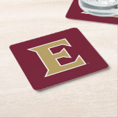 Elon University E Vierkante Kartonnen Onderzetter (Schuin)