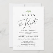 Elopé | Nous Avons Lié Le Faire-part Mariage Knot (Devant)