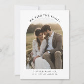 Eloped Boho Budget We Tied The Knot Trouwfoto Aankondiging (Voorkant)