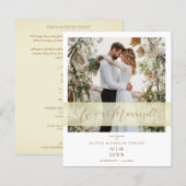 Eloped Budget Photo Just Married Hand Lettered (Voorkant / Achterkant)