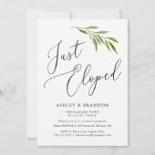 Elopement Aankondiging Kaarten | Net ontsnapt (Voorkant)