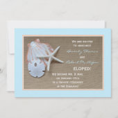 Elopement Aankondigingen - Strand Thema (Voorkant)