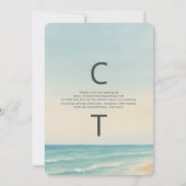 Elopement Beach bruiloft Kaart (Achterkant)