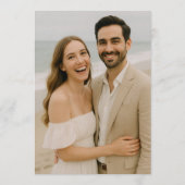 Elopement Beach Photo Wedding Reception Kaart (Achterkant)