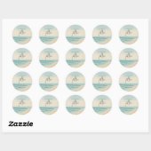 Elopement Beach Wedding Ronde Sticker (Vel)