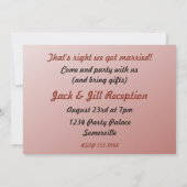 Elopement de mariée et de chambre / Faire-part de (Dos)