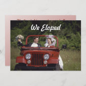 Elopement de mariée et de chambre / Faire-part de (Devant / Derrière)