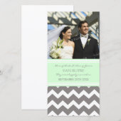 Elopement Faire-part Carte photo Grey Chevron (Devant / Derrière)